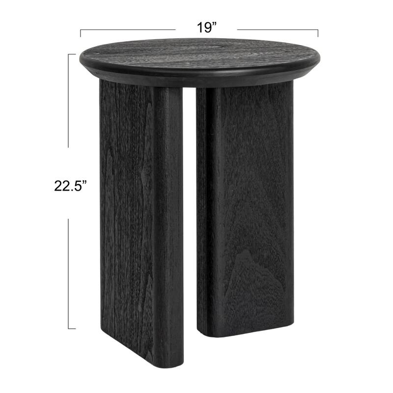 Asymmetrical Firwood End Table