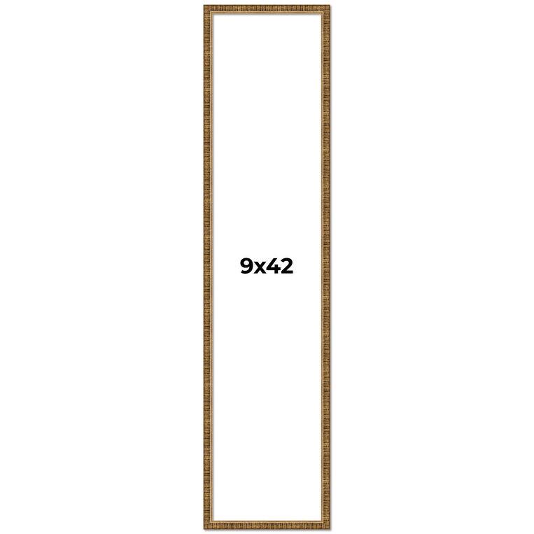 9x42 Frame Gold Solid Wood Picture Frame - Complete Modern Photo Frame