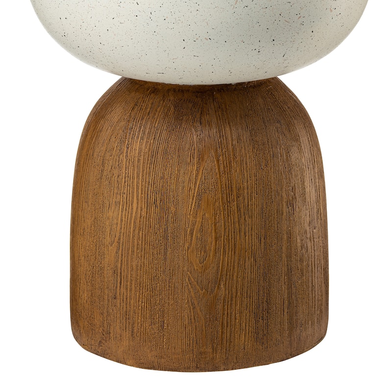 Glitzhome 17.75"H MGO Geometric Faux Terrazzo and Garden Stool