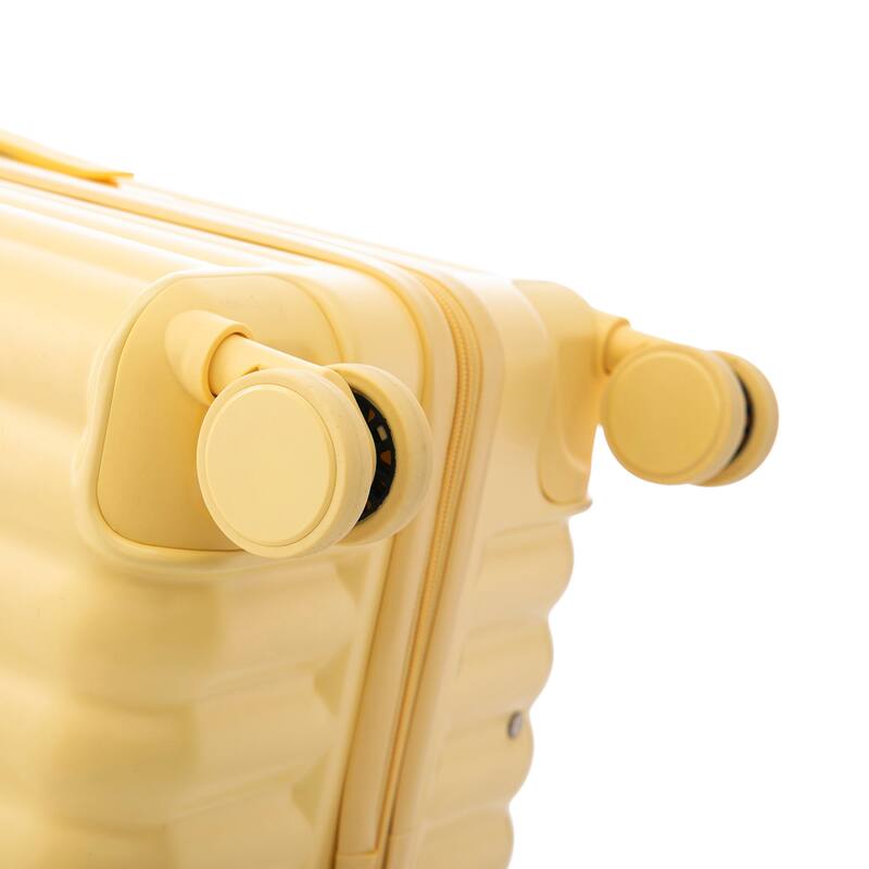 Three pcs/set in ABS Spinner Wheel Luggage with Cup Holder & USB Port & Phone Holder