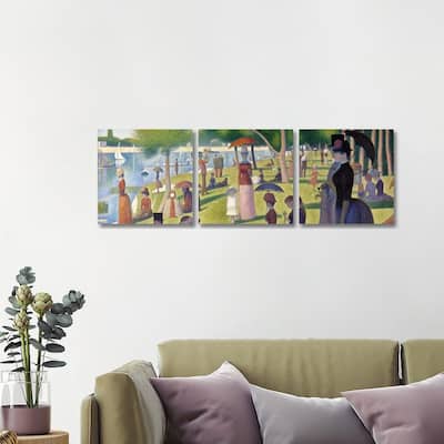 iCanvas "Sunday Afternoon on the Island of La Grande Jatte" by Georges Seurat 3-Piece Canvas Wall Art Set