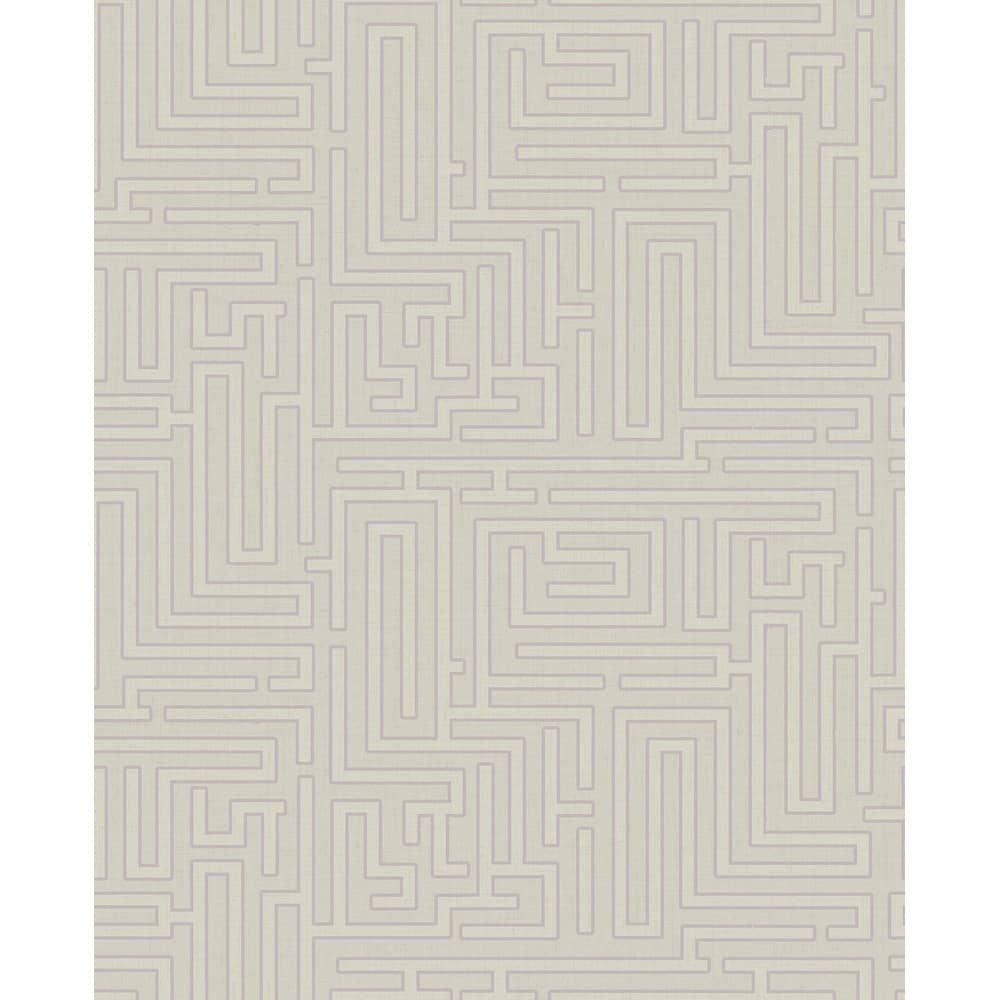 Seabrook Designs Darcy Geometric Maze Unpasted Wallpaper