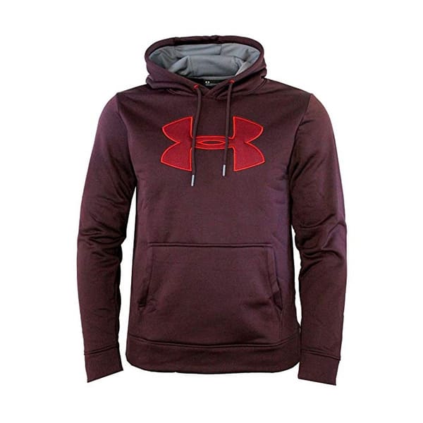Shop Under Armour Men S Storm Fleece Big Logo Hoodie Athletic Shirt Red Small Overstock 28058946