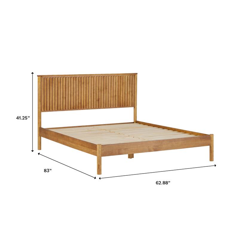 Middlebrook Designs Transitional Solid Wood Reeded Queen Bed