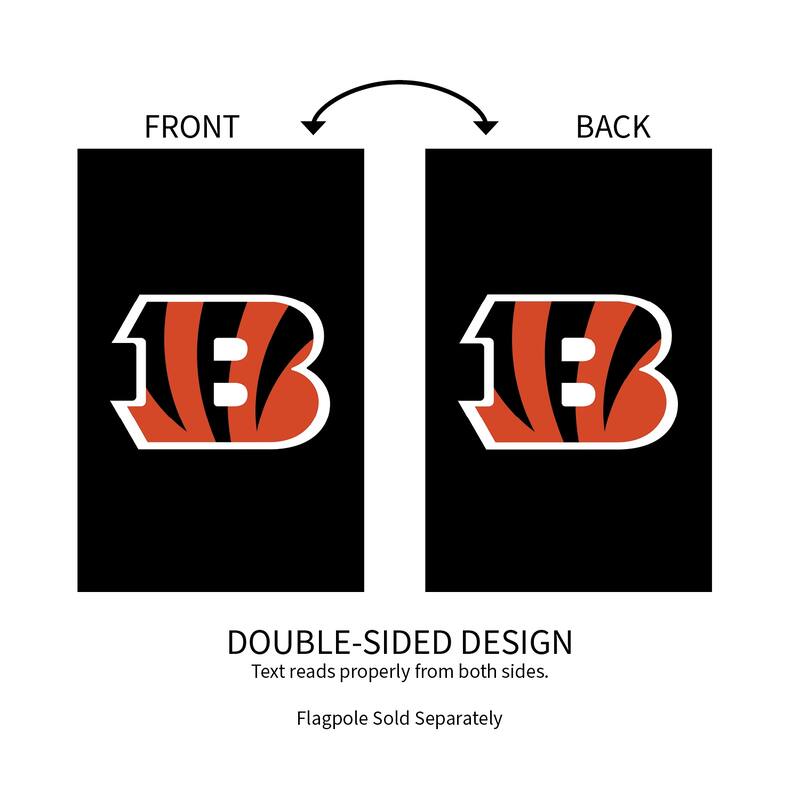 Applique Flag, House Size, Cincinnati Bengals