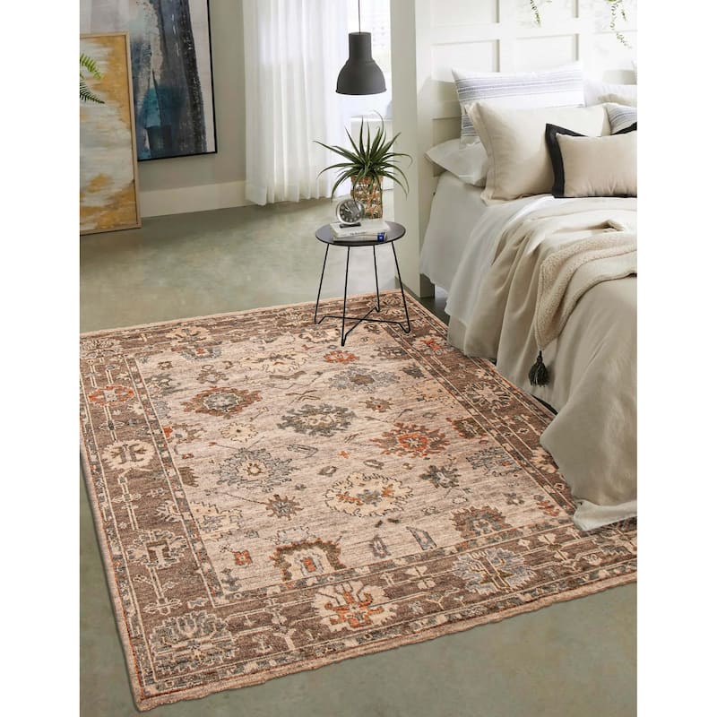 ECARPETGALLERY Hand-knotted Jules Serapi Grey Wool Rug - 8'1 x 9'10