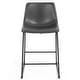 preview thumbnail 8 of 23, Carbon Loft Richard Faux Leather and Iron Counter Stool (Set of 2)