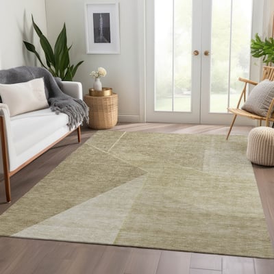 Machine Washable Indoor/ Outdoor Chantille Geo Modern Rug