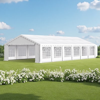 20' x 40' Large Patio Wedding Party Tent with 12 Removable Sidewalls Outdoor Gazebo Event Shelter Canopy with Carry Bags
