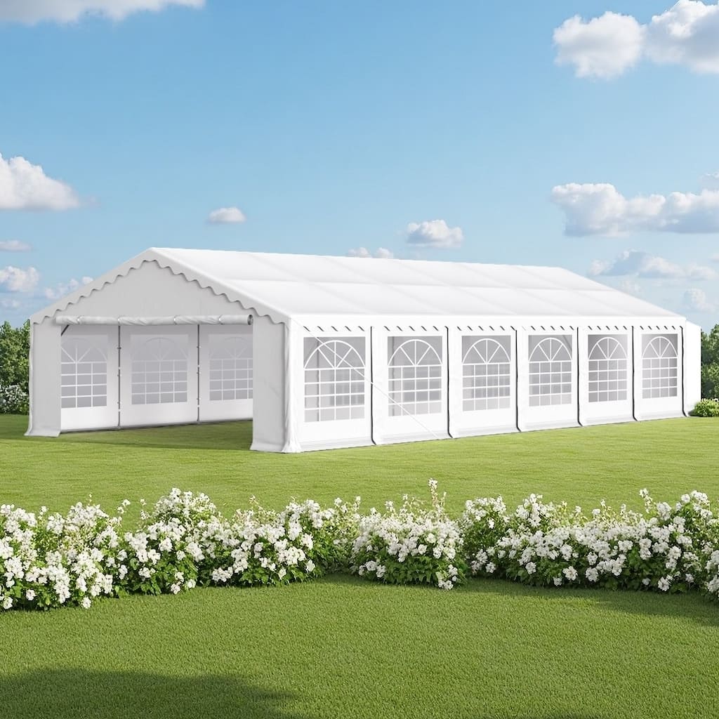 20' x 40' Large Patio Wedding Party Tent with 12 Removable Sidewalls Outdoor Gazebo Event Shelter Canopy with Carry Bags