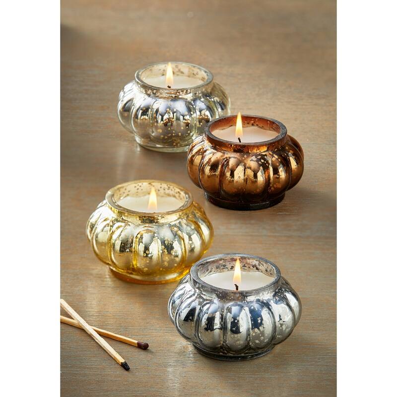 Reflection Filled Smoke Blue Votive Candle - 18hr Burn Time, 2"h x 3.25"dia, Easy Care, Perfect for Everyday Use