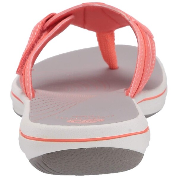 clarks flip flops womens orange