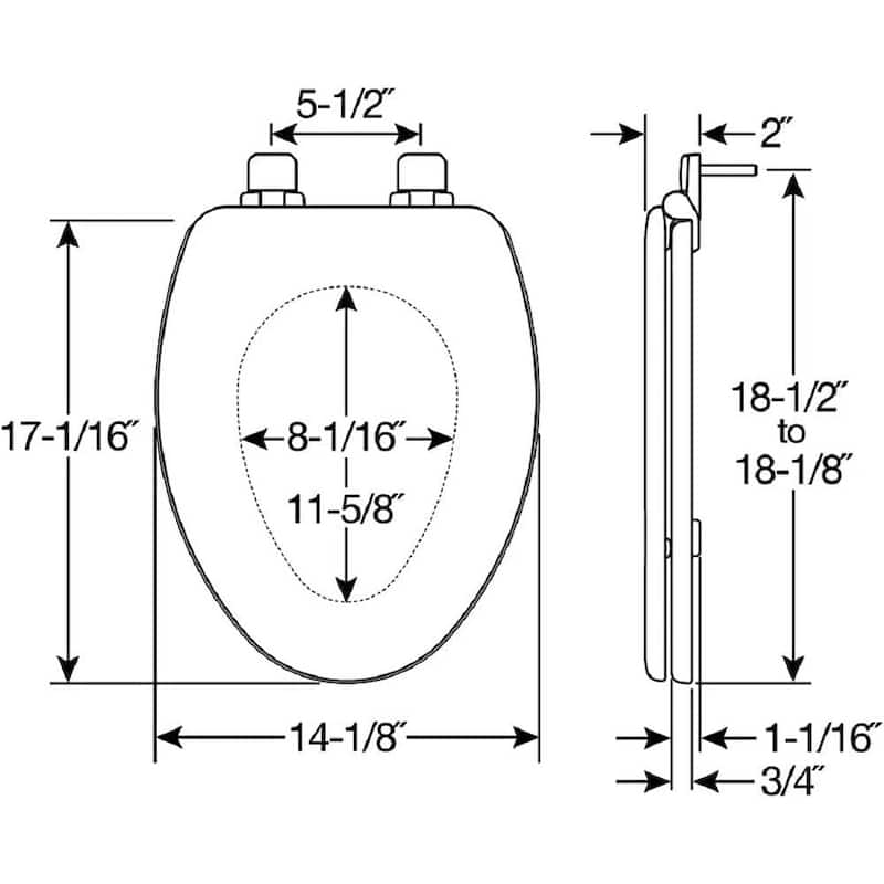 J&V Textiles Round Toilet Seat With Easy Clean & Change Hinge (Wooden