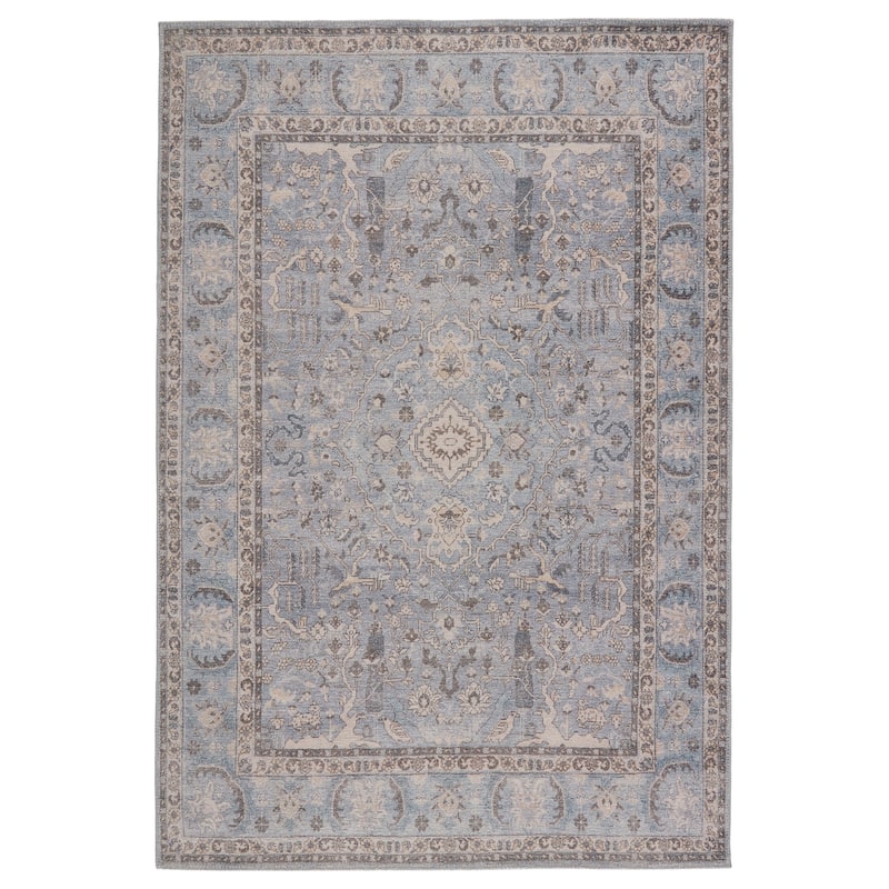Kadin Machine Washable Medallion Area Rug - 5' x 7' 6" - Blue/Gray - Runner/Rectangle