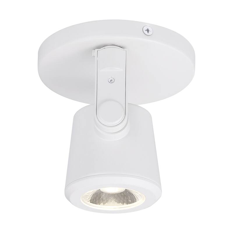 12 Watt LED White Taper Back Monopoint Spotlight Fixture - 3000K 36 Degree Beam Angle