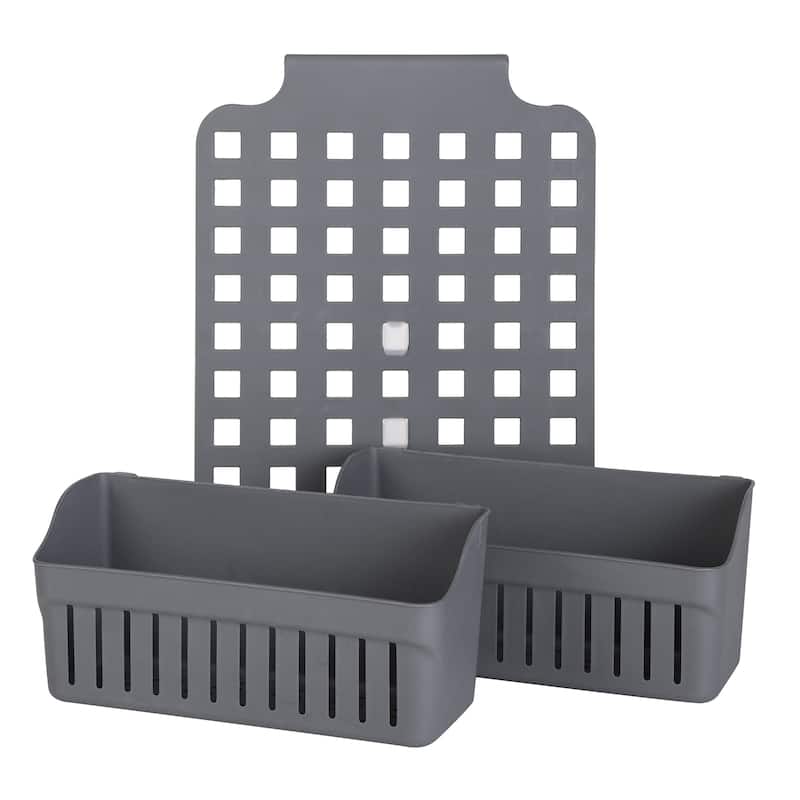 Simplify 2 Tier Over the Cabinet Caddy in Grey