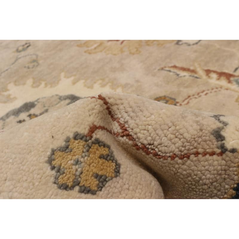 ECARPETGALLERY Hand-knotted Modern Oushak Beige Wool Rug - 8'0 x 10'3