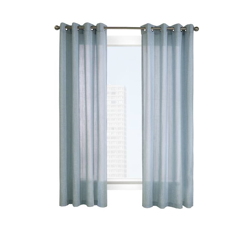 Limbourg Semi Sheer Linen Blend Curtain Panel by Habitat