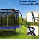 preview thumbnail 4 of 20, 10 ft. Round Outdoor Trampoline with Basketball Hoop, Enclosure Net and Ladder