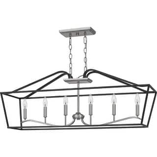 Catalina 6-Light Island Chandelier in Matte Black