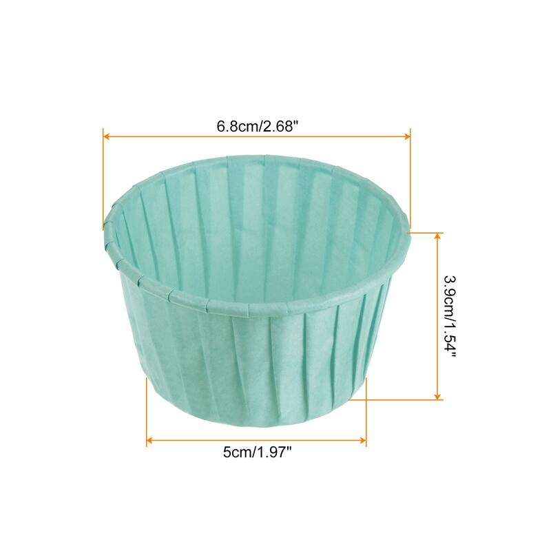 150Pcs Cupcake Baking Cups 3.5oz Standard Size Paper Cupcake Liners - Blue Green