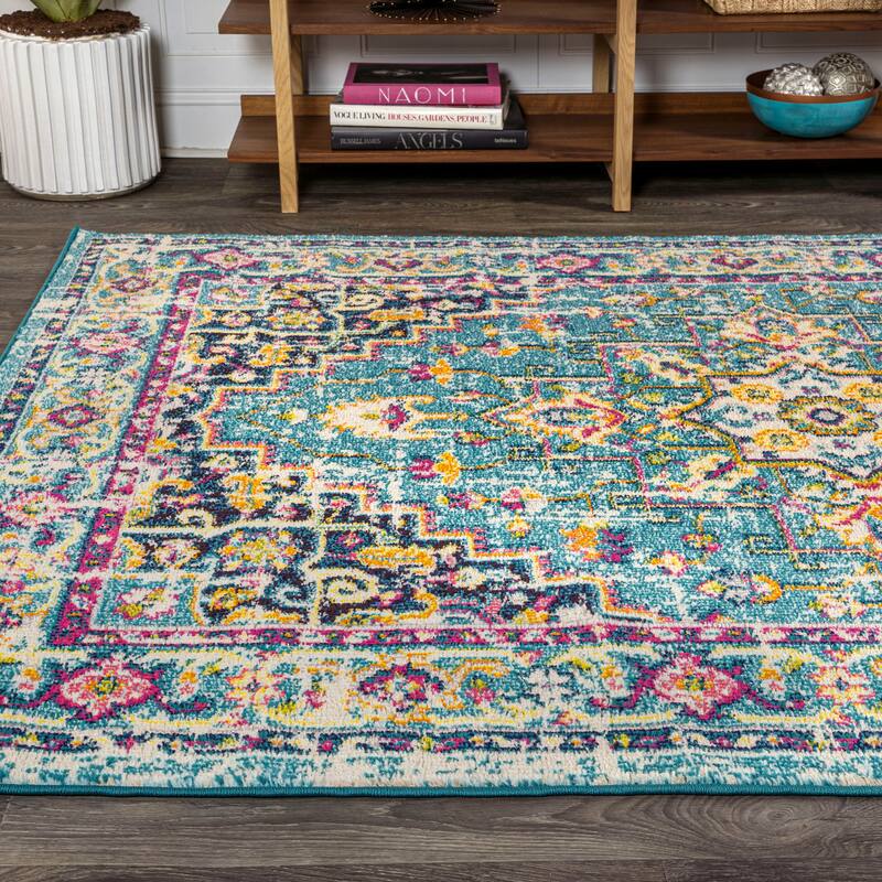 JONATHAN Y Audrey Geometric Medallion Area Rug