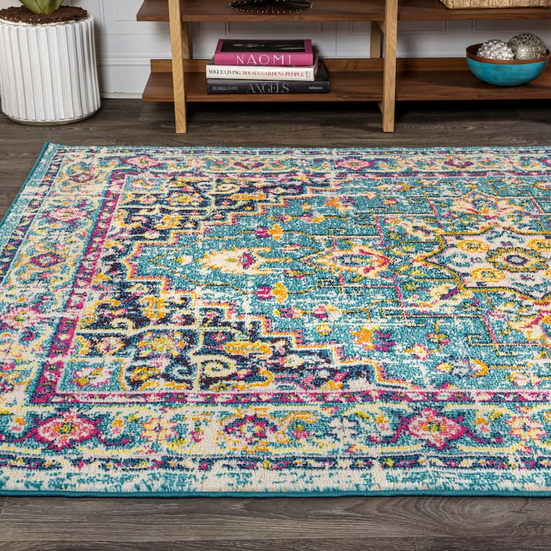 JONATHAN Y Audrey Geometric Medallion Area Rug