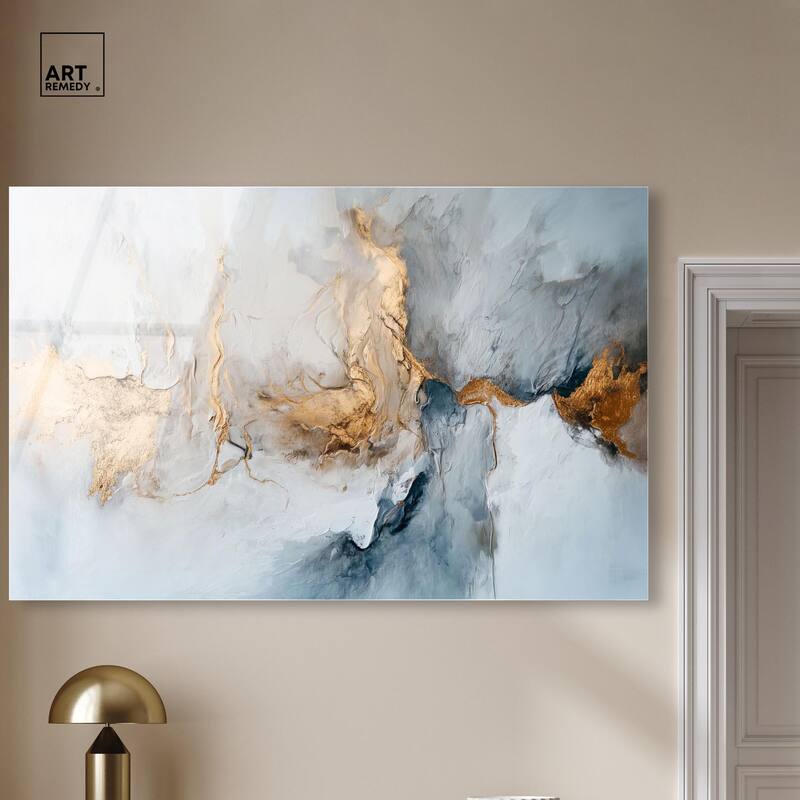 Canvas of Golden Shades Acrylic by Art Remedy, Ready to Hang