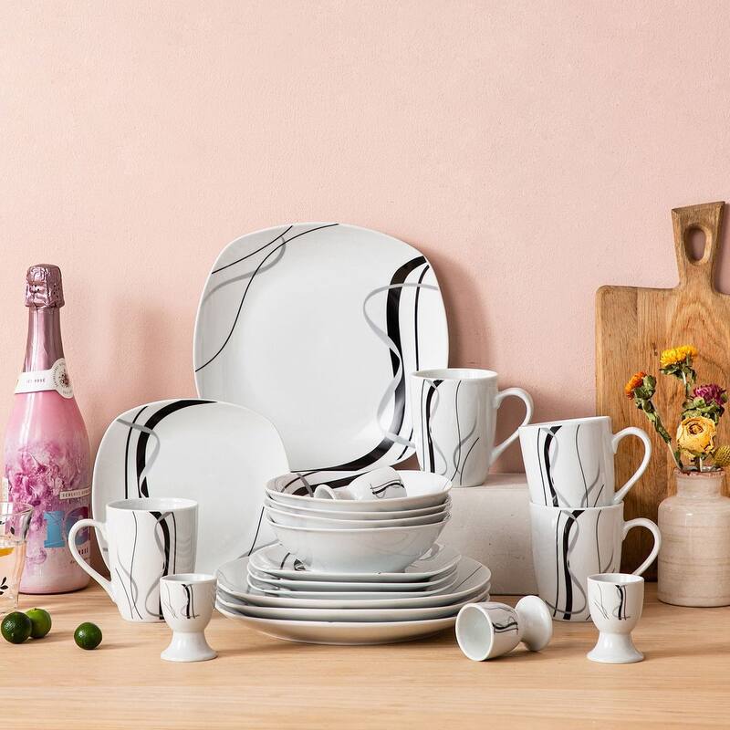 VEWEET Fiona Porcelain Dinnerware Set