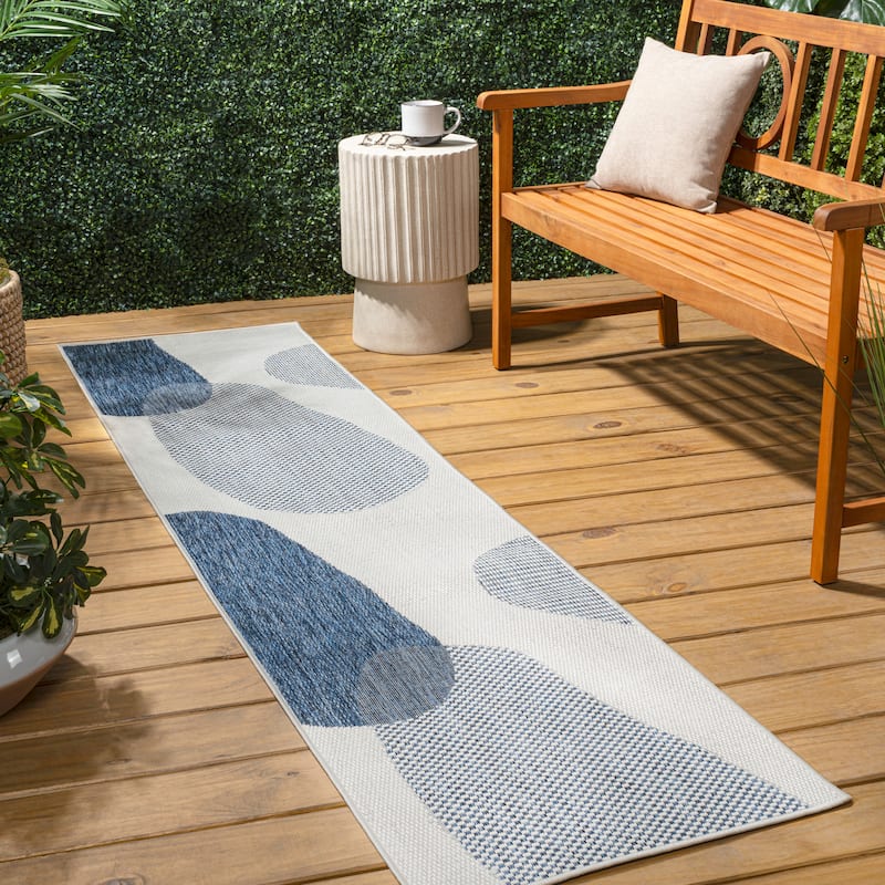 JONATHAN Y Zia Modern Geometric Organic Shapes Indoor/Outdoor Area Rug