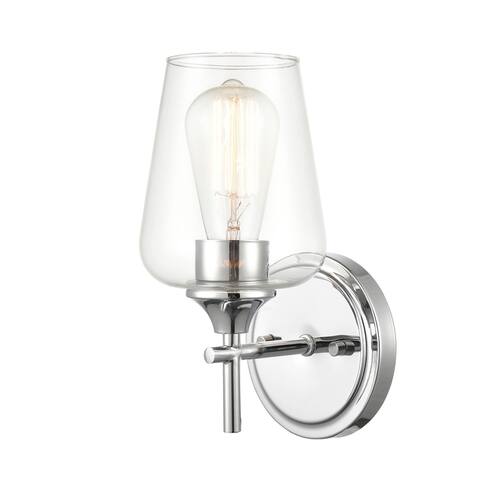 Millennium Lighting Ashford 1 Light Bathroom Wall Sconce with Clear Glass Shade in Multiple Finishes