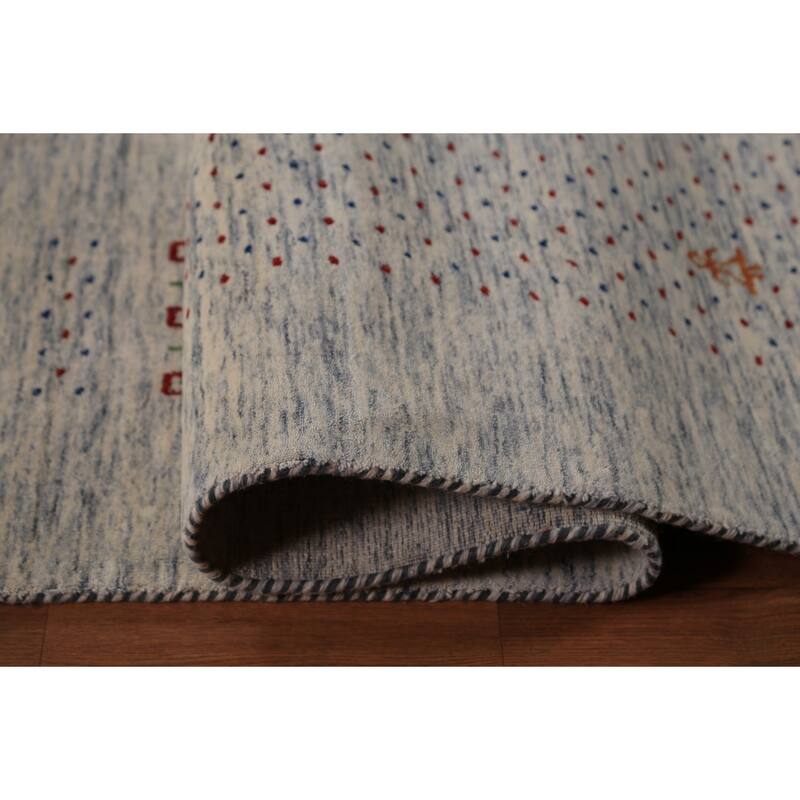 Tribal Gabbeh Oriental Rug Hand-Knotted Living Room Wool Carpet - 9'0" x 11'7"