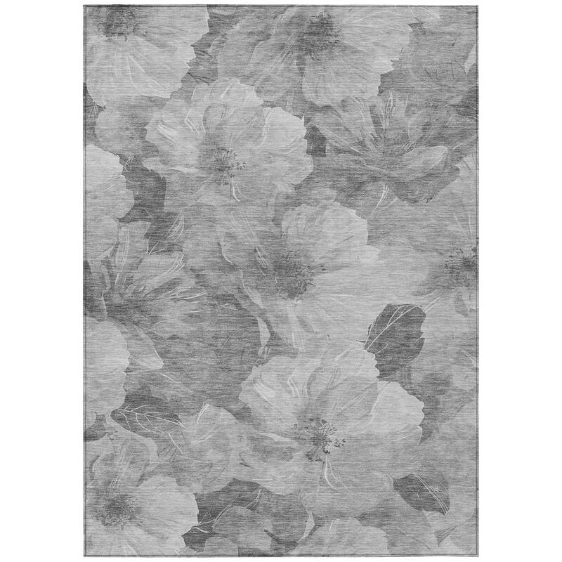 HomeRoots Floral Transitional Rectangle Outdoor Rug