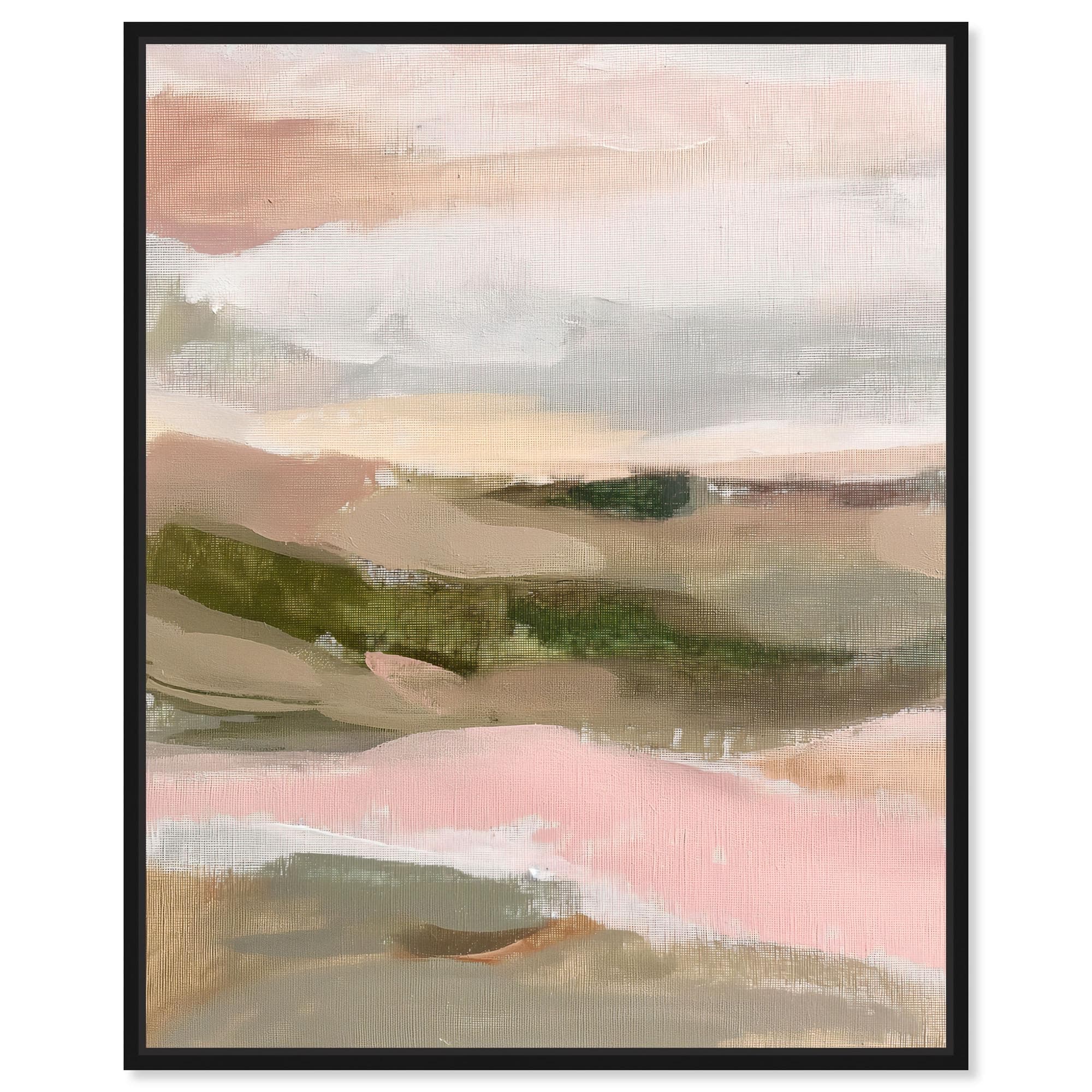 Misty Mountain II Landscape Art Framed Canvas Print by Art Remedy