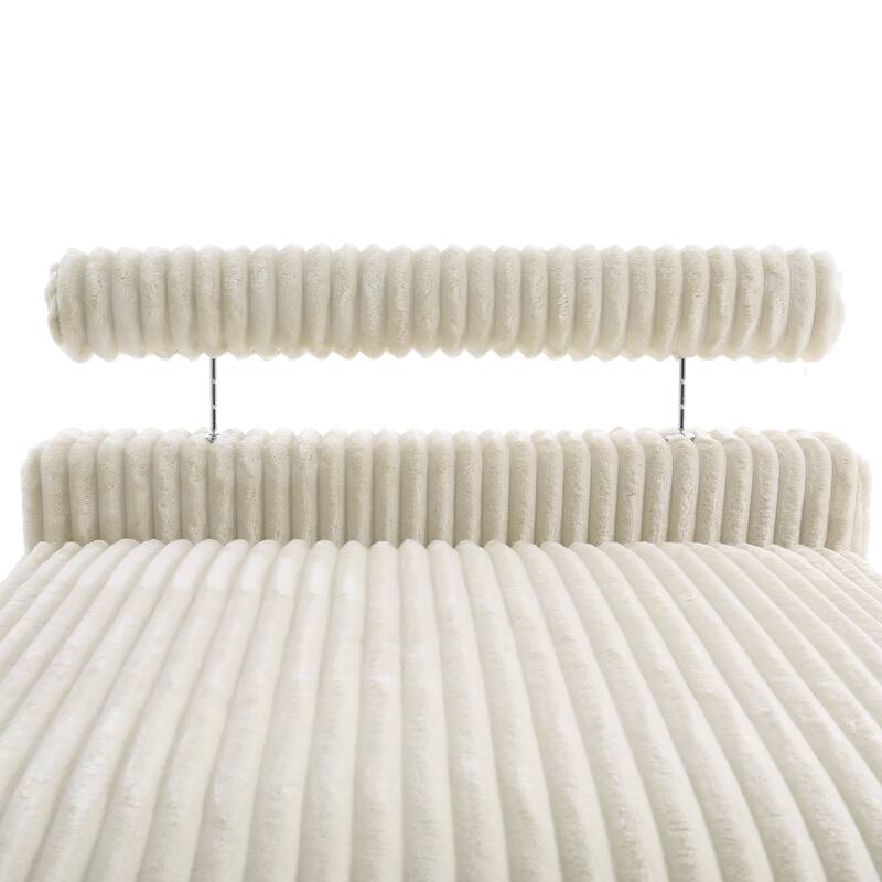 UIXE Upholstered Plush Velvet L Shaped Couch Modular Sofa