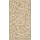 SAFAVIEH Courtyard Darline Indoor/ Outdoor Waterproof Patio Backyard Rug - 2' x 3'7" - Olive/Natural
