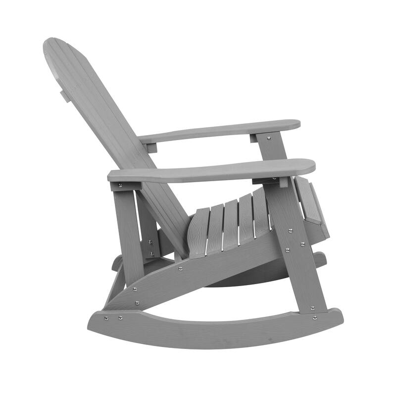 Light Grey Adirondack Rocking Chair
