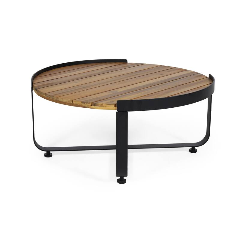 Eyre Outdoor Modern Industrial Acacia Wood Coffee Table by Christopher Knight Home