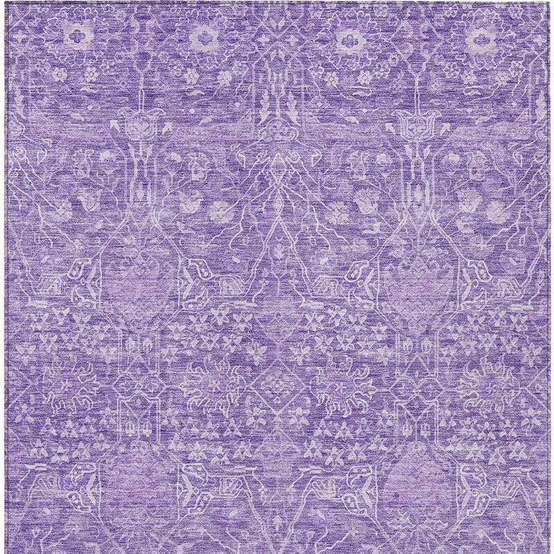HomeRoots Floral Transitional Rectangle Outdoor Rug
