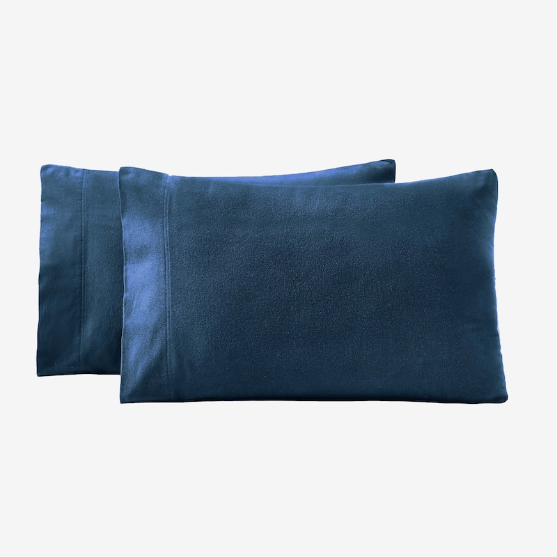 Superior All Season Brushed Flannel Trellis or Solid Pillowcase Set (Set of 2)