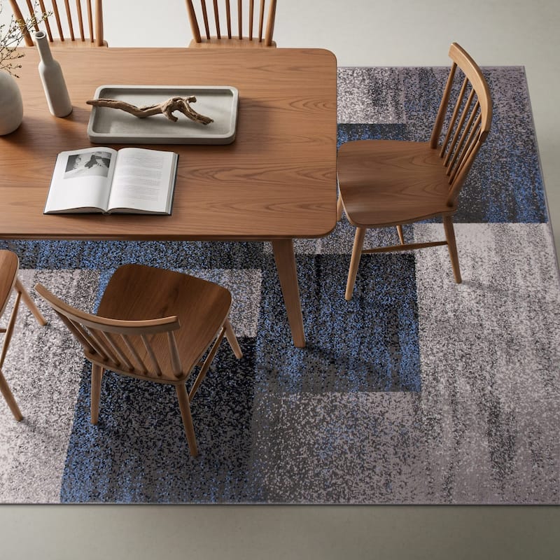 World Rug Gallery Modern Geometric Boxes Area Rug