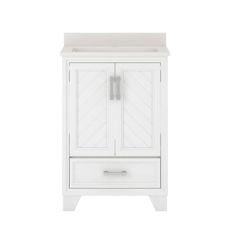 CRAFT + MAIN AWVT2419D Ashlow 24" Free Standing Single Basin Vanity - White Oak
