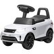 preview thumbnail 10 of 8, Toddler Electric Car with Manual Sliding Mode, Headlights, Horn & Safe Speed Control - White