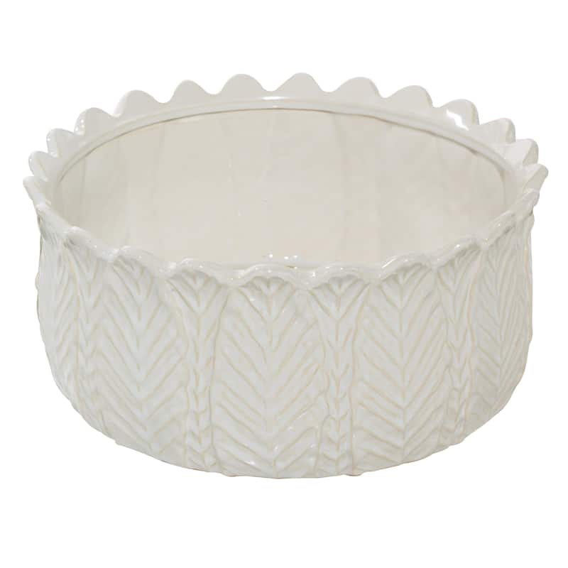 Ceramic Indoor Outdoor Planter - Set of 3 White - Roche River Decor