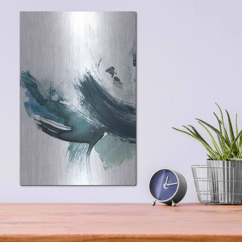 Luxe Metal Art 'Coastal Crush I' by Victoria Borges, Metal Wall Art