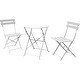 preview thumbnail 9 of 7, 3-Piece Folding Bistro Set, Foldable Patio Furniture Set with Premium Frame, Outdoor Bistro Table and Chairs Set of 2
