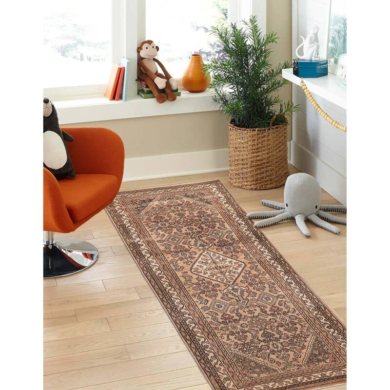 ECARPETGALLERY Hand-knotted Antalya Vintage Copper Wool Rug - 3'7 x 9'9