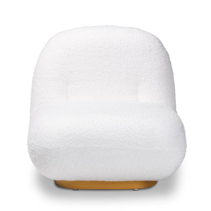 Paiva Contemporary White Boucle fabric Upholstered Accent Chair