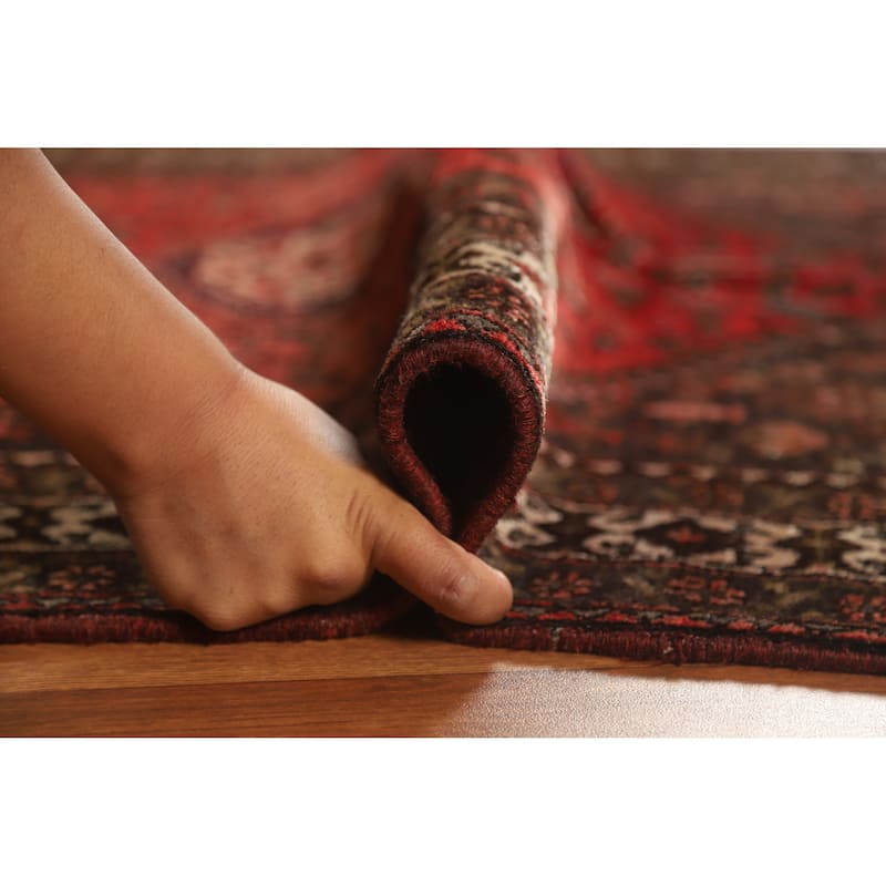 Hand Knotted Oriental 100% Wool Carpet Traditional Geometric Red Shiraz Area Rug - 5' 3'' X 3' 8''