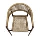 preview thumbnail 18 of 32, Furniture of America Holcomb Modern Wicker Rope Curved Patio Dining Arm Chair